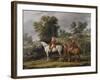 Le d?rt pour la chasse-Antoine Charles Horace Vernet-Framed Giclee Print