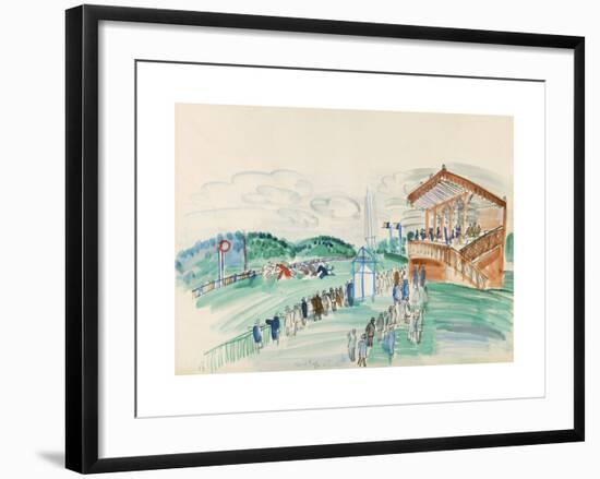 Le Départ à Saint-Cloud-Raoul Dufy-Framed Premium Giclee Print