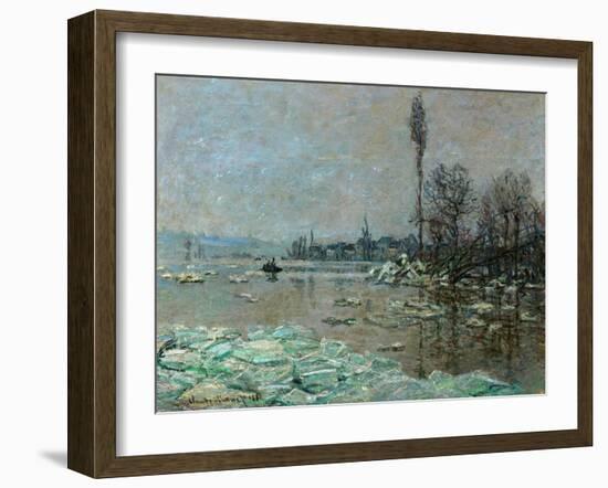 Le debacle-The ice-flows,1880 Canvas.-Claude Monet-Framed Giclee Print