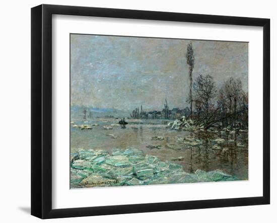 Le debacle-The ice-flows,1880 Canvas.-Claude Monet-Framed Giclee Print