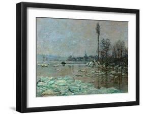 Le debacle-The ice-flows,1880 Canvas.-Claude Monet-Framed Giclee Print