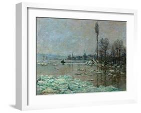 Le debacle-The ice-flows,1880 Canvas.-Claude Monet-Framed Giclee Print