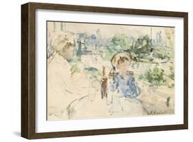 Le déjeuner à la campagne, 1879-Berthe Morisot-Framed Giclee Print