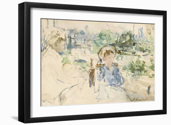 Le déjeuner à la campagne, 1879-Berthe Morisot-Framed Giclee Print