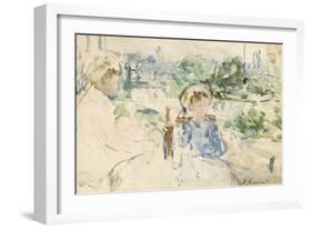 Le déjeuner à la campagne, 1879-Berthe Morisot-Framed Giclee Print
