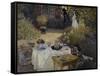 Le Dejeuner, c.1873-Claude Monet-Framed Stretched Canvas