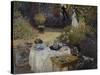 Le Dejeuner, c.1873-Claude Monet-Stretched Canvas