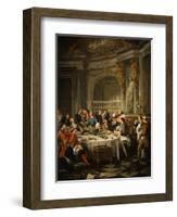 Le Déjeuner D'Huîtres (Oyster Dinner) 1735-Jean Francois de Troy-Framed Giclee Print