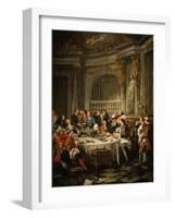 Le Déjeuner D'Huîtres (Oyster Dinner) 1735-Jean Francois de Troy-Framed Giclee Print