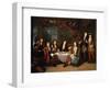 Le Déjeuner De Jambon, Ou Les Musiciens À La Table De Michel Richard Delalande-Robert Tournieres-Framed Giclee Print
