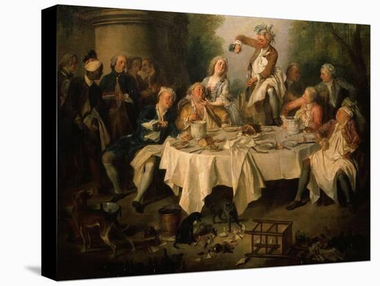 Le Déjeuner De Jambon (The Ham Dinner) (Detail)-Nicolas Lancret-Stretched Canvas
