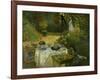 Le Dejeuner (Luncheon in the Artist's Garden at Giverny), circa 1873-74-Claude Monet-Framed Giclee Print