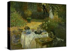 Le Dejeuner (Luncheon in the Artist's Garden at Giverny), circa 1873-74-Claude Monet-Stretched Canvas