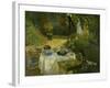 Le Dejeuner (Luncheon in the Artist's Garden at Giverny), circa 1873-74-Claude Monet-Framed Giclee Print