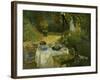 Le Dejeuner (Luncheon in the Artist's Garden at Giverny), circa 1873-74-Claude Monet-Framed Giclee Print