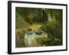 Le Dejeuner (Luncheon in the Artist's Garden at Giverny), circa 1873-74-Claude Monet-Framed Giclee Print