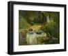 Le Dejeuner (Luncheon in the Artist's Garden at Giverny), circa 1873-74-Claude Monet-Framed Giclee Print