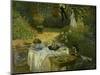 Le Dejeuner (Luncheon in the Artist's Garden at Giverny), circa 1873-74-Claude Monet-Mounted Giclee Print
