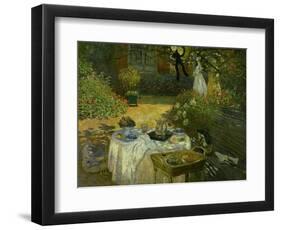 Le Dejeuner (Luncheon in the Artist's Garden at Giverny), circa 1873-74-Claude Monet-Framed Premium Giclee Print