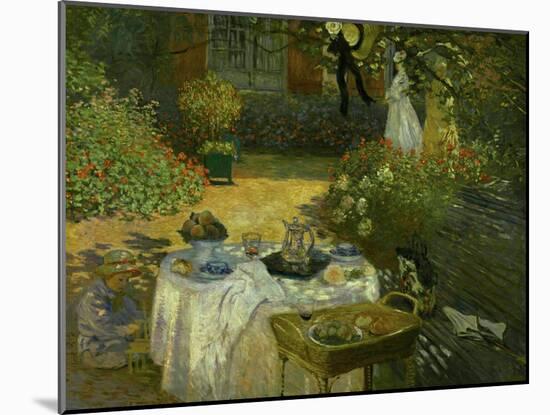 Le Dejeuner (Luncheon in the Artist's Garden at Giverny), circa 1873-74-Claude Monet-Mounted Premium Giclee Print