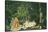 Le Dejeuner Sur L'Herbe, 1866-Claude Monet-Stretched Canvas