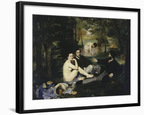 Le Dejeuner Sur l'Herbe, c.1863-Edouard Manet-Framed Giclee Print