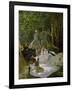 Le Dejeuner Sur L'Herbe, (Luncheon on the Grass), Depicts Painters Courbet (L) and Bazille (Center)-Claude Monet-Framed Premium Giclee Print