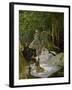 Le Dejeuner Sur L'Herbe, (Luncheon on the Grass), Depicts Painters Courbet (L) and Bazille (Center)-Claude Monet-Framed Giclee Print