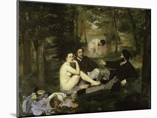 Le Dejeuner Sur L'Herbe-Edouard Manet-Mounted Giclee Print