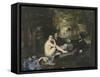 Le Déjeuner sur l'herbe-Edouard Manet-Framed Stretched Canvas