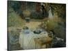 Le Dejeuner (The Luncheon)-Claude Monet-Stretched Canvas