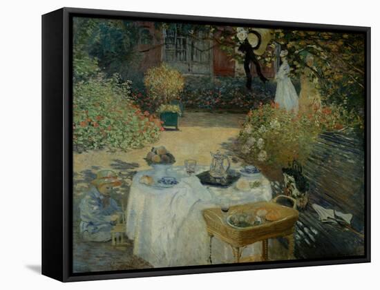 Le Dejeuner (The Luncheon)-Claude Monet-Framed Stretched Canvas