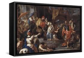 Le départ de Rebecca-Francesco Solimena-Framed Stretched Canvas