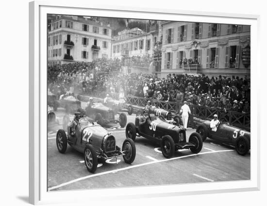 Le depart du Grand Prix de Monaco 1932-Charles Delius-Framed Giclee Print