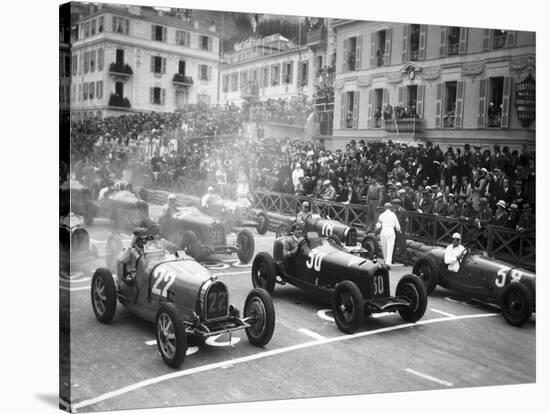 Le depart du Grand Prix de Monaco 1932-Charles Delius-Stretched Canvas