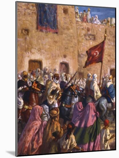 Le Depart Pour El Djihad Ou La Guerre Sainte' ('Departure for the Jihad or Holy War), 1918-Etienne Dinet-Mounted Giclee Print