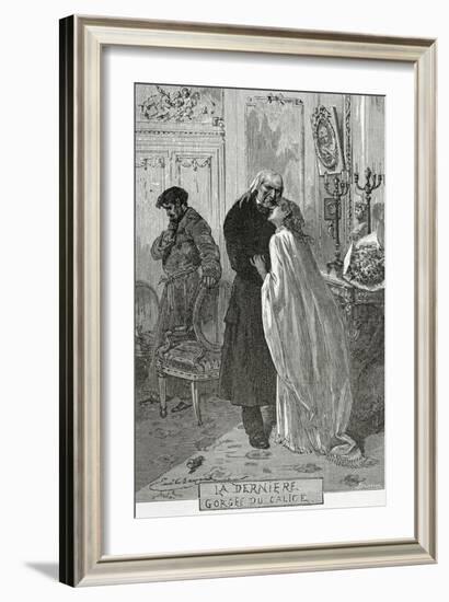 Le Dernier Gorge Du Chalice - Illustration from Les Misérables, 19th Century-Frederic Lix-Framed Giclee Print