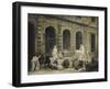 Le Dessinateur d'antiques devant la Petite galerie du Louvre-Hubert Robert-Framed Giclee Print