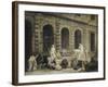 Le Dessinateur d'antiques devant la Petite galerie du Louvre-Hubert Robert-Framed Giclee Print