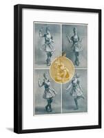 Le Dieu Bleu Nijinsky Posing in Costumes Designed by Leon Bakst-null-Framed Art Print