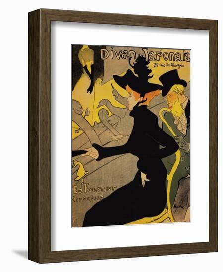 Le Divan Japonais-Henri de Toulouse-Lautrec-Framed Giclee Print