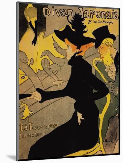 Le Divan Japonais-Henri de Toulouse-Lautrec-Mounted Giclee Print