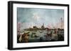 Le Doge Sur Le Bucentaure À San Nicolo Di Lido À Venise Le Jour De L'Ascension-Francesco Guardi-Framed Giclee Print