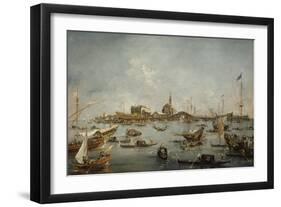 Le Doge sur le Bucentaure, à San Nicolo di Lido à Venise, le jour de l'ascension-Francesco Guardi-Framed Giclee Print