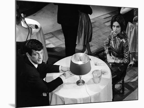 Le Doulos by Jean Pierre Melville with Jean Paul Belmondo, 1962 (b/w photo)-null-Mounted Photo