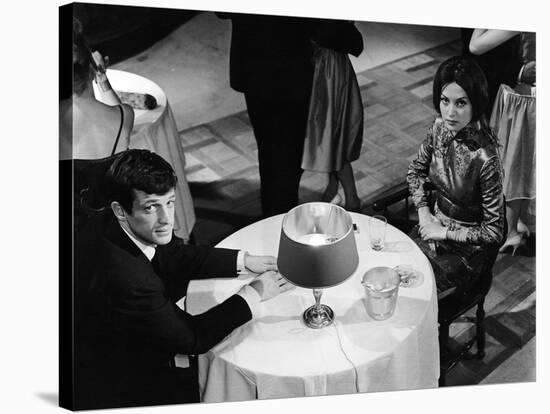 Le Doulos by Jean Pierre Melville with Jean Paul Belmondo, 1962 (b/w photo)-null-Stretched Canvas