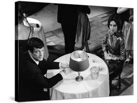 Le Doulos by Jean Pierre Melville with Jean Paul Belmondo, 1962 (b/w photo)-null-Stretched Canvas