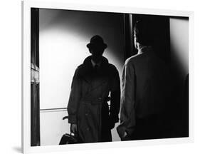 Le Doulos by Jean Pierre Melville with Jean Paul Belmondo, 1962 (b/w photo)-null-Framed Photo