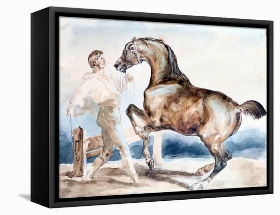 Le Dressage, Early 19th Century-Theodore Gericault-Framed Stretched Canvas