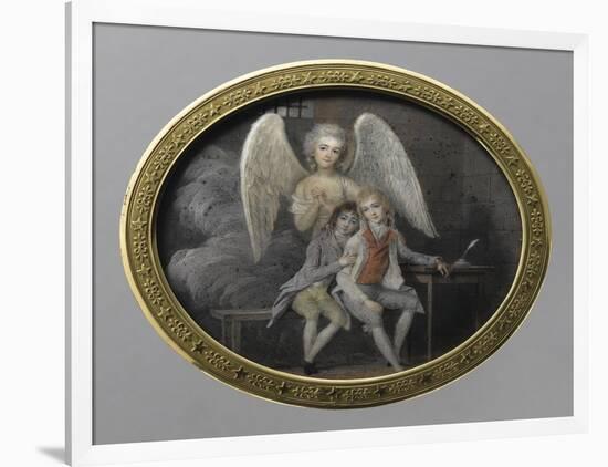 Le duc de Montpensier et le comte de Beaujolais en 1793, détenus pendant la Révolution, à la-null-Framed Giclee Print